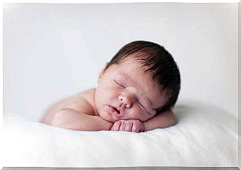 Newborn sleeping peacefully