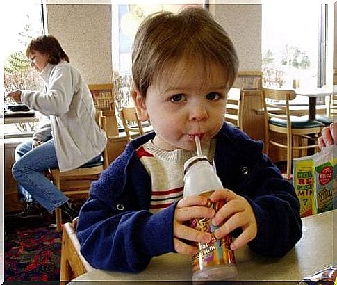 Child drinking juice